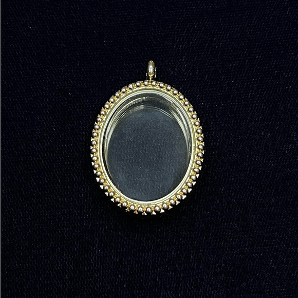 Silver & Gold-Tone Oval Gem Lockets - Picture 4 of 6